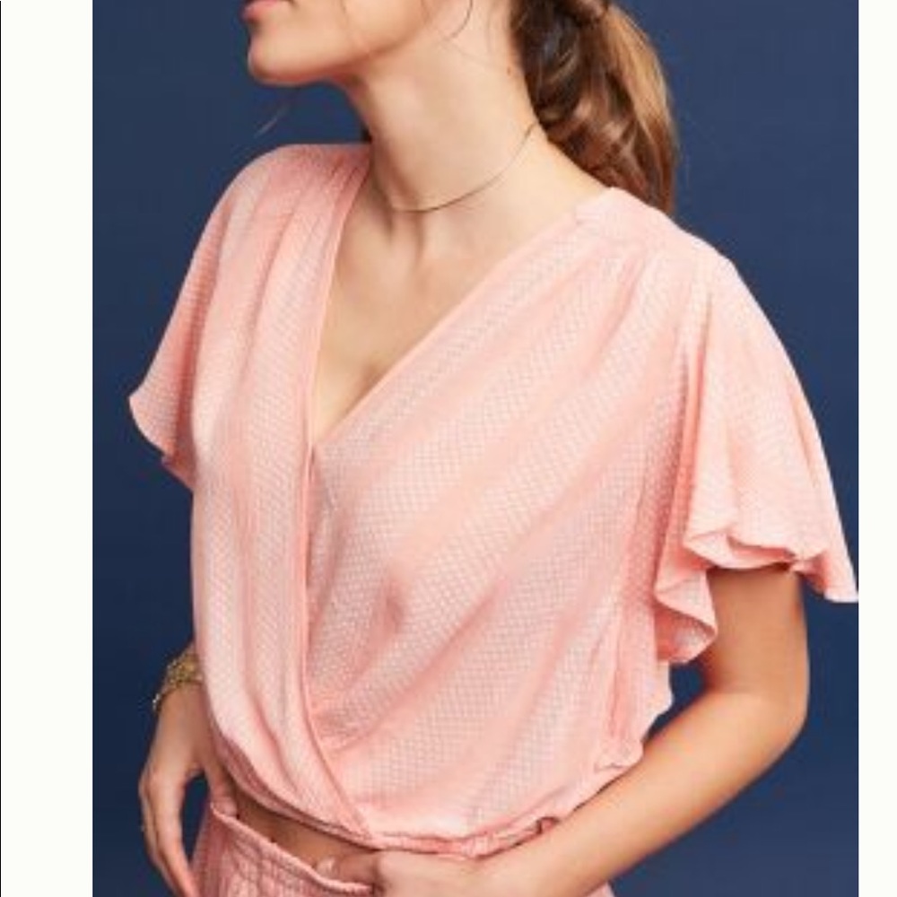 ANTHROPOLOGIE Nell Wrap Top and matching culottes